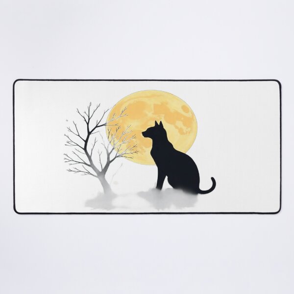 Item preview, Silhouette of a Dog Under the Full Moon designed and sold by Mouni98.