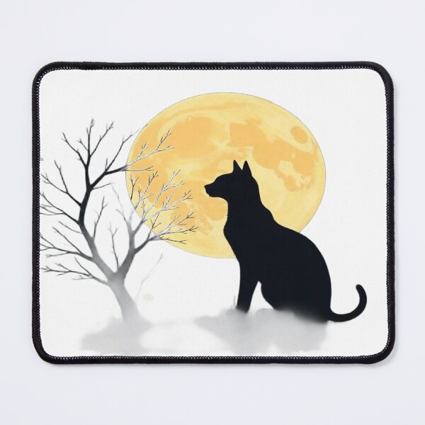 Item preview, Silhouette of a Dog Under the Full Moon designed and sold by Mouni98.