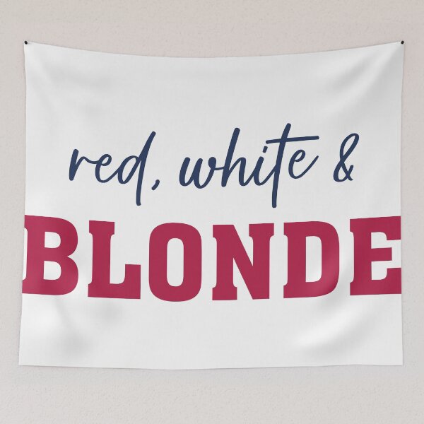 Item preview, Red White And Blonde Trucker Hat Red White And Brunette Cap 4th of July Hat Patriotic Fourth of July Hat Americana Hat Independence day hat designed and sold by GalenoHenley.