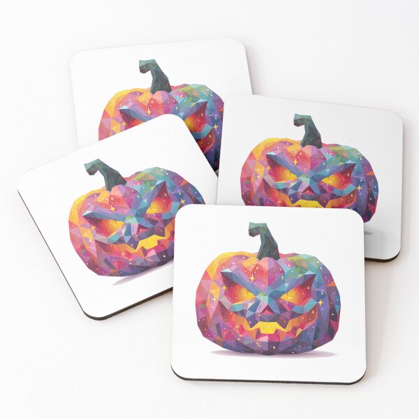 Item preview, Psychedelic Low Poly Evil Pumpkin designed and sold by Mariana Shymkovych.