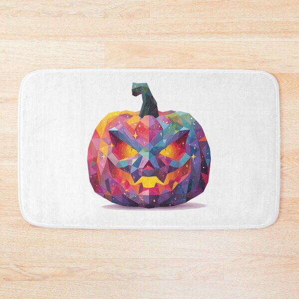 Item preview, Psychedelic Low Poly Evil Pumpkin designed and sold by Mariana Shymkovych.