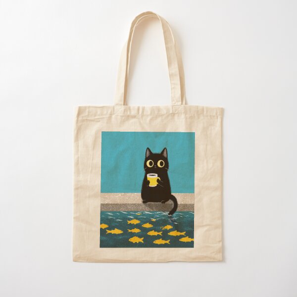 Item preview, Cats, Coffee, Yellow Fishes & Quiet Waters designed and sold by Tenalxp.