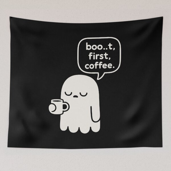 Item preview, Ghost Coffee – Nerdy ghost with caffeine needs designed and sold by nkhookysun.