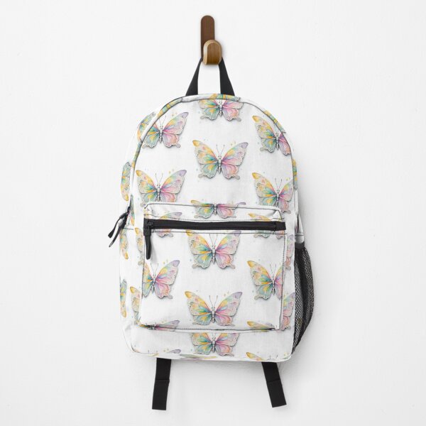 Item preview, Pastel colorful whimsical watercolor butterfly with oversized wings designed and sold by tetibright.