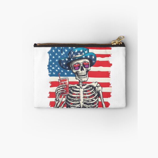 Item preview, Patriotic Skeleton with Drink designed and sold by Mariana Shymkovych.