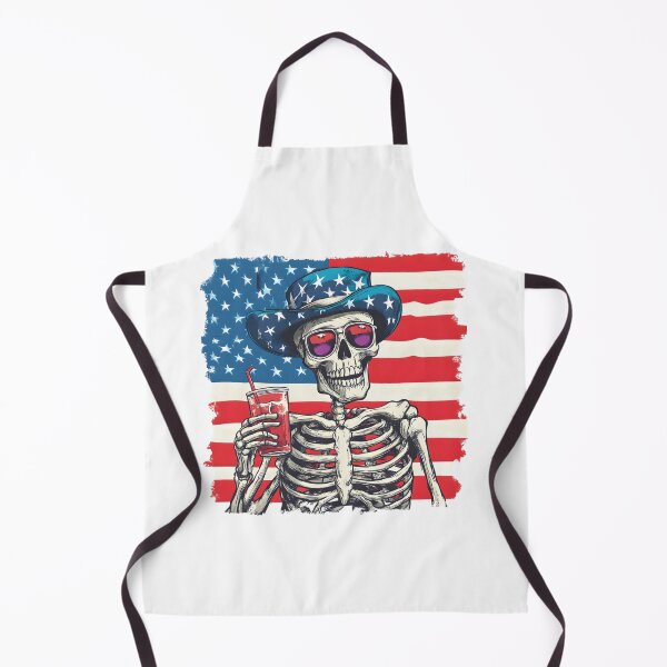 Item preview, Patriotic Skeleton with Drink designed and sold by Mariana Shymkovych.