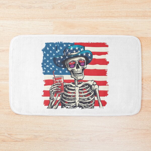 Item preview, Patriotic Skeleton with Drink designed and sold by Mariana Shymkovych.