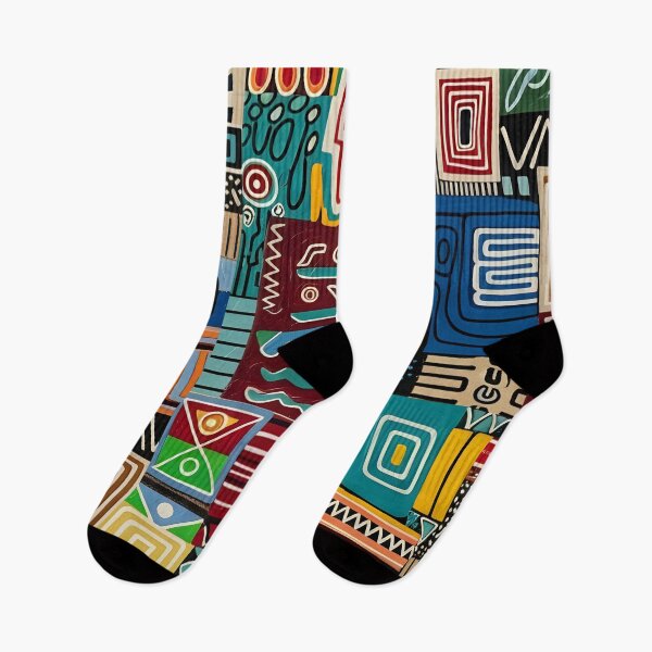 Item preview, Energetic Tribal Spirit Symbols Collage designed and sold by JeWuKa.