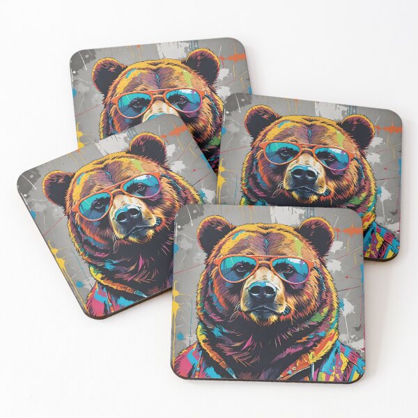 Item preview, Pop Art Bear Shirt – Trippy Colorful Animal Design – Psychedelic Art Tee designed and sold by Willebees.