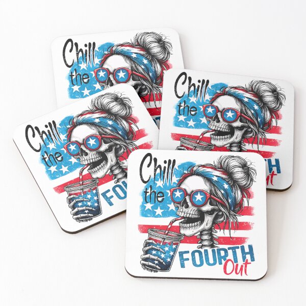 Item preview, skeleton chill the fourth out png svg sublimation design fourth of july 4th of july mom tshirt mom design trendy funny cute best seller designed and sold by JolinChinn.