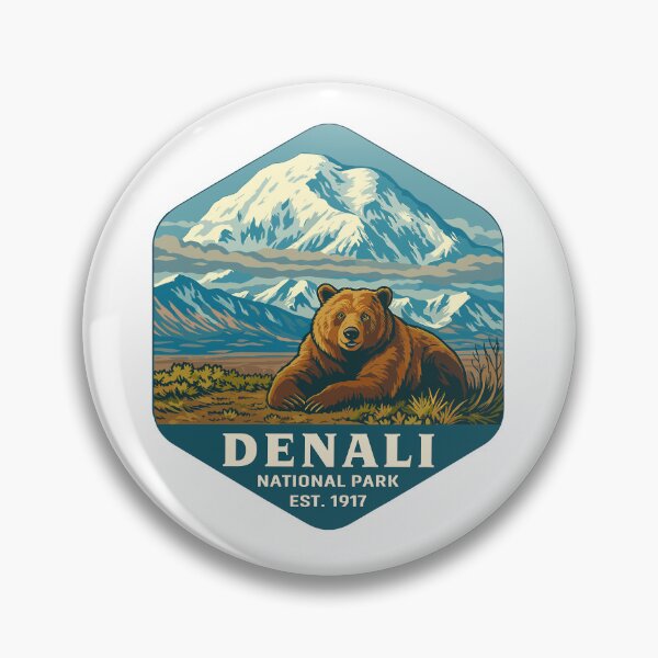 Item preview, Denali National Park Retro Mountain Wilderness Sticker designed and sold by Ismeal Von.