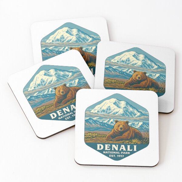 Item preview, Denali National Park Retro Mountain Wilderness Sticker designed and sold by Ismeal Von.