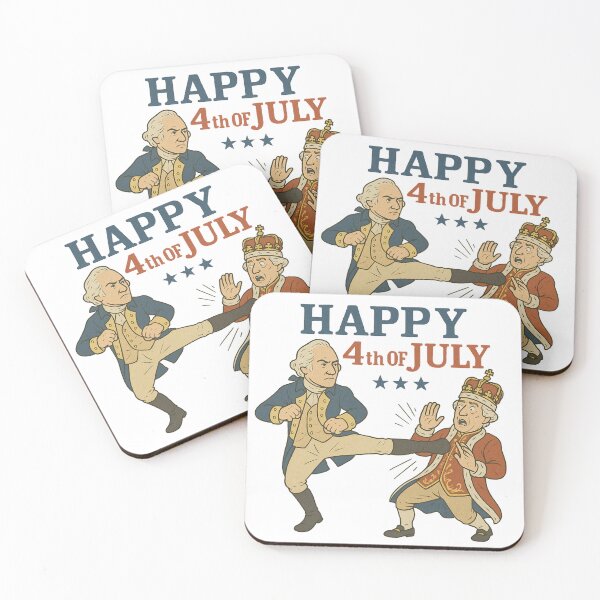 Item preview, George Washington Side Kicks King George – Happy 4th of July designed and sold by Channel 86.