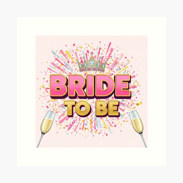 Item preview, Bride to be with champagne and crown designed and sold by Books And More by Sita.