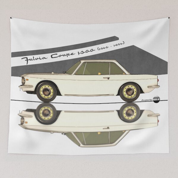 Item preview, Fulvia Coupé 1300 - 1965 -1974 - (Bianco Saratoga) – Rally Roots in Style designed and sold by Azaziel.