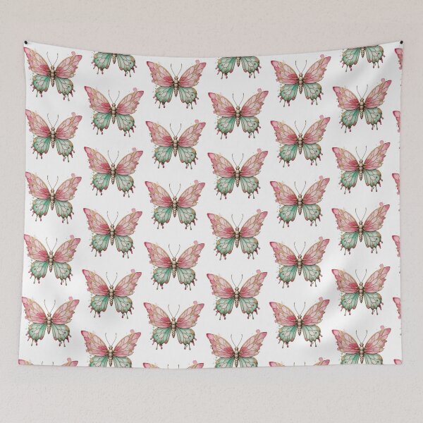 Item preview, Fantasy butterfly with pink and mint wings designed and sold by tetibright.