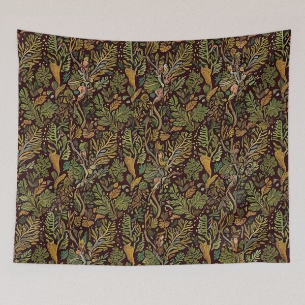 Item preview, Cute floral pattern featuring Fairies and goblins after Willaim Mossis Style designed and sold by Vintage Designs +.