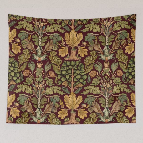 Item preview,  Cute floral pattern featuring Fairies and goblins after Willaim Mossis Style designed and sold by Vintage Designs +.