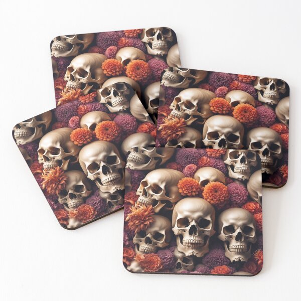Item preview, Skull and Bloom designed and sold by TheDarkVault.