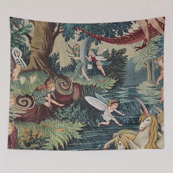 Item preview, Cute floral pattern featuring Fairies and goblins after Willaim Morris Style designed and sold by Vintage Designs +.