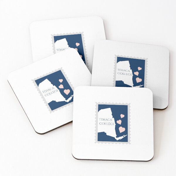 Item preview, Ithaca College Stamp (New York + Hearts) designed and sold by raesslerguthrie.
