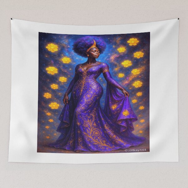 Item preview, “Cosmic Royalty: Queen of Bloom” designed and sold by Blackcanvas444.