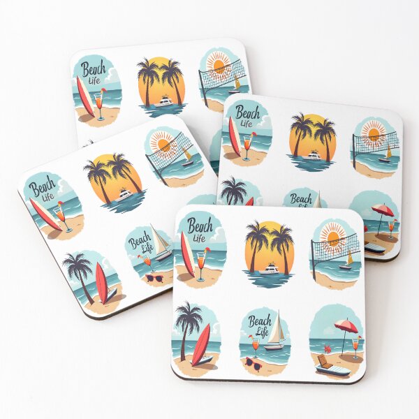 Item preview, Beach Life Stickers designed and sold by FlowerCloud.
