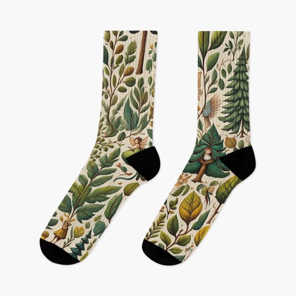 Item preview, Cute floral pattern featuring Fairies and goblins after Willaim Morris Style designed and sold by Vintage Designs +.
