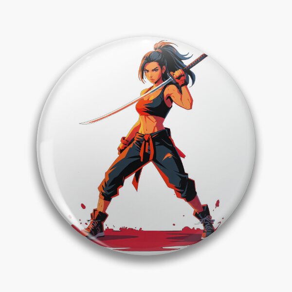 Item preview, ninja girl with katana designed and sold by HolaJosephina.