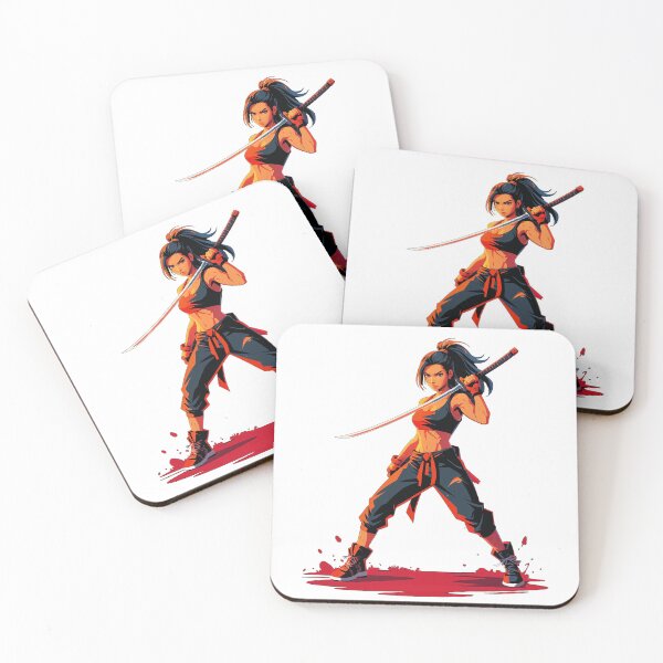 Item preview, ninja girl with katana designed and sold by HolaJosephina.
