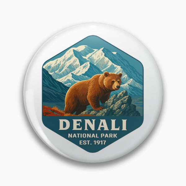 Item preview, Denali National Park Retro Mountain Wilderness Sticker designed and sold by Ismeal Von.