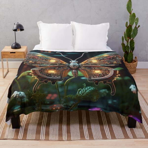 Item preview, Cybernetic Butterfly Art – Futuristic Circuit Board Insect Print designed and sold by Esterlane.