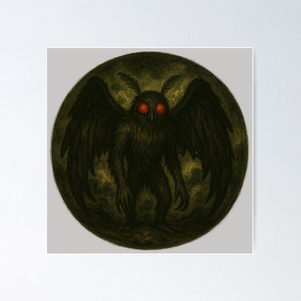Item preview, Mothman Cryptid Art designed and sold by Planetporridge.
