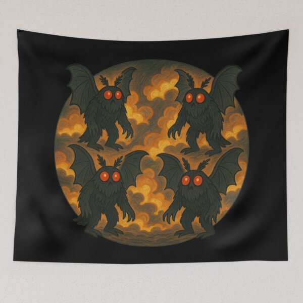 Item preview, Mothman Cryptid Artwork designed and sold by Planetporridge.