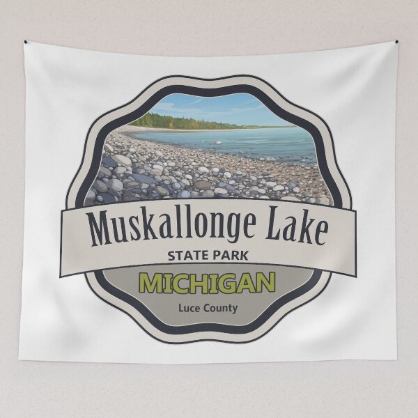 Item preview, Muskallonge Lake State Park, Luce County, Michigan designed and sold by Wanderful-roads.