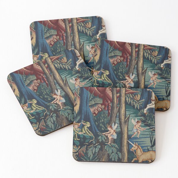 Item preview, Cute floral pattern featuring Fairies and goblins after Willaim Morris Style designed and sold by Vintage Designs +.