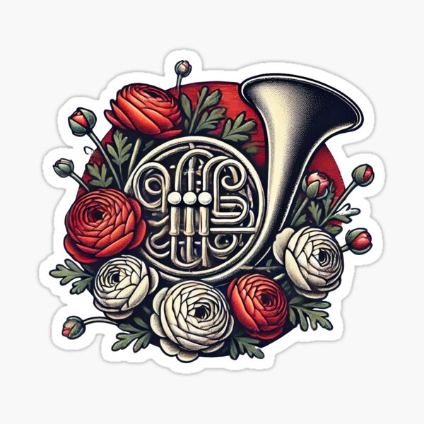 Artikel-Vorschau von Waldhorn mit Rosen Klassische Musik Floral Fusion, designt und verkauft von Boog Monst .