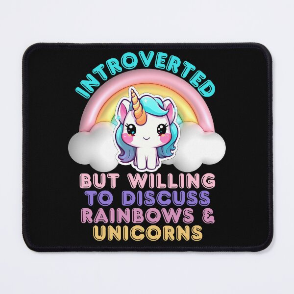 Item preview, Willing To Discuss Rainbows Unicorns designed and sold by soapblossom.