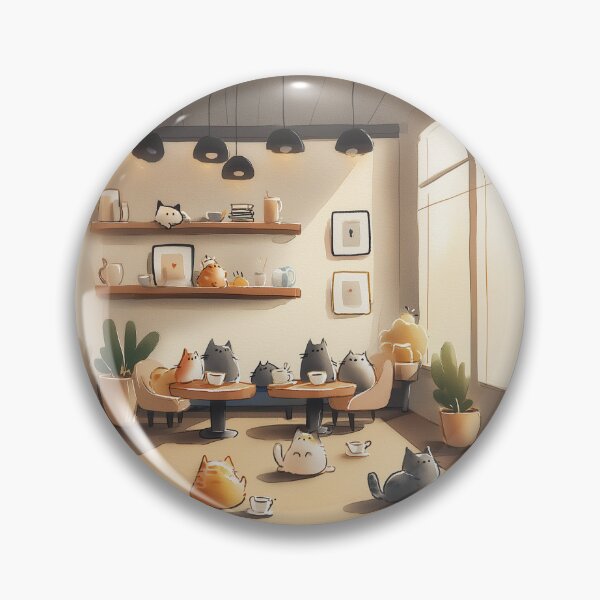 Item preview, Cozy Cat Café Vibes | Soft Pastel Cats, Tea & Tranquility designed and sold by chimheulim.