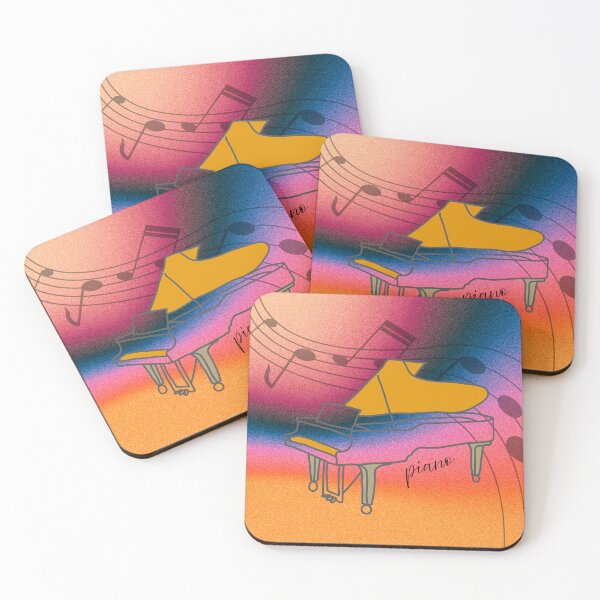 Item preview, A Piano On Colorful Gradient Transparent designed and sold by BrightrDayMusicArt.