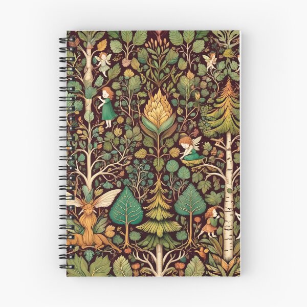 Item preview, Cute floral pattern featuring Fairies and goblins after Willaim Morris Style designed and sold by Vintage Designs +.