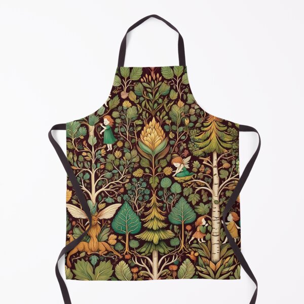 Item preview, Cute floral pattern featuring Fairies and goblins after Willaim Morris Style designed and sold by Vintage Designs +.