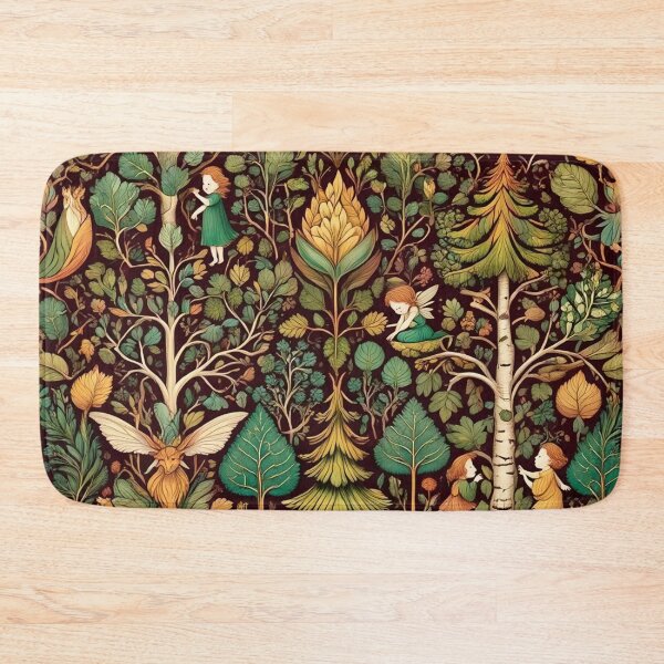 Item preview, Cute floral pattern featuring Fairies and goblins after Willaim Morris Style designed and sold by Vintage Designs +.
