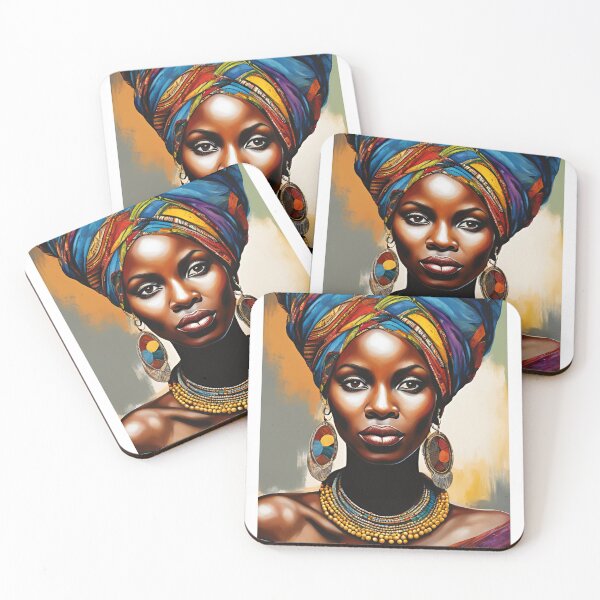 Item preview, Africa, woman, portrait, colorful, beautiful, black, white designed and sold by MINTROSA.