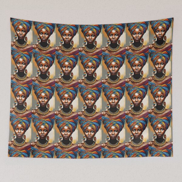 Item preview, Africa, woman, portrait, colorful, beautiful, black, white designed and sold by MINTROSA.