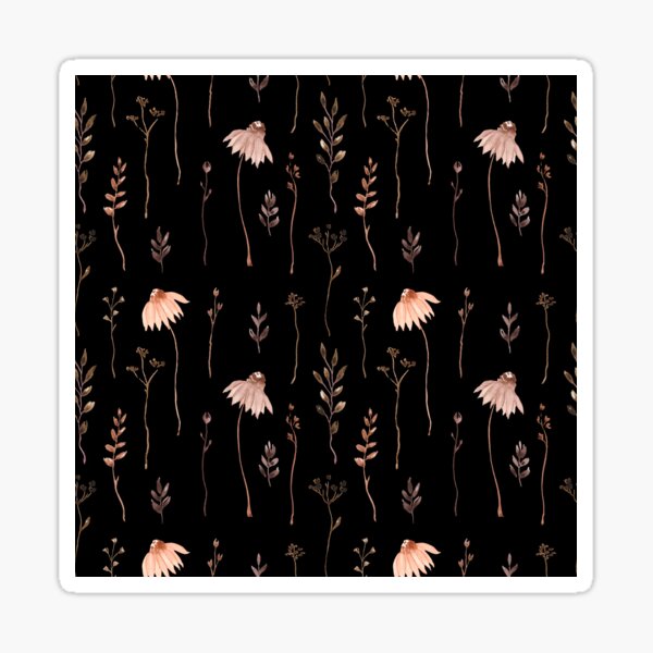 Item preview, Dark Boho Watercolor Floral Pattern designed and sold by EMA Studio.