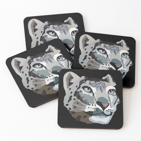 Item preview, S is for Snow Leopard ,Snow Leopard – Majestic Mountain Cat Wildlife Illustration designed and sold by PrettylittlepastelUk.