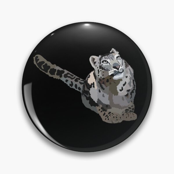 Item preview, S is for Snow Leopard,Snow Leopard – Majestic Mountain Cat Wildlife Illustration designed and sold by PrettylittlepastelUk.