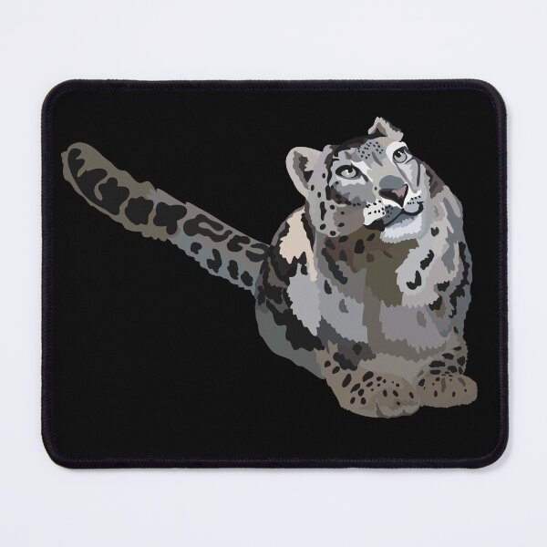Item preview, S is for Snow Leopard,Snow Leopard – Majestic Mountain Cat Wildlife Illustration designed and sold by PrettylittlepastelUk.