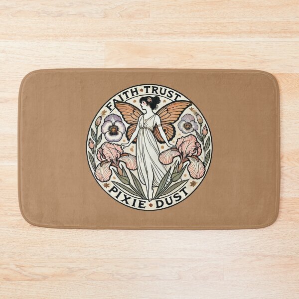 Item preview, Faith Trust Pixie Dust – Art Nouveau Fairy with Irises designed and sold by FrictionMaxxing.